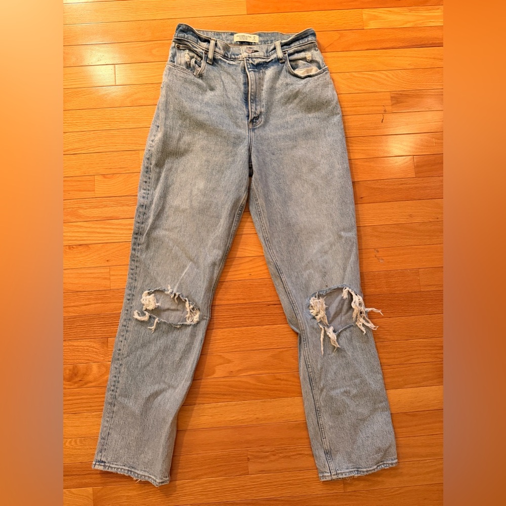 Abercrombie & Fitch 90’s Straight Ultra High Rise Curve Love Jean  Size 29/8L